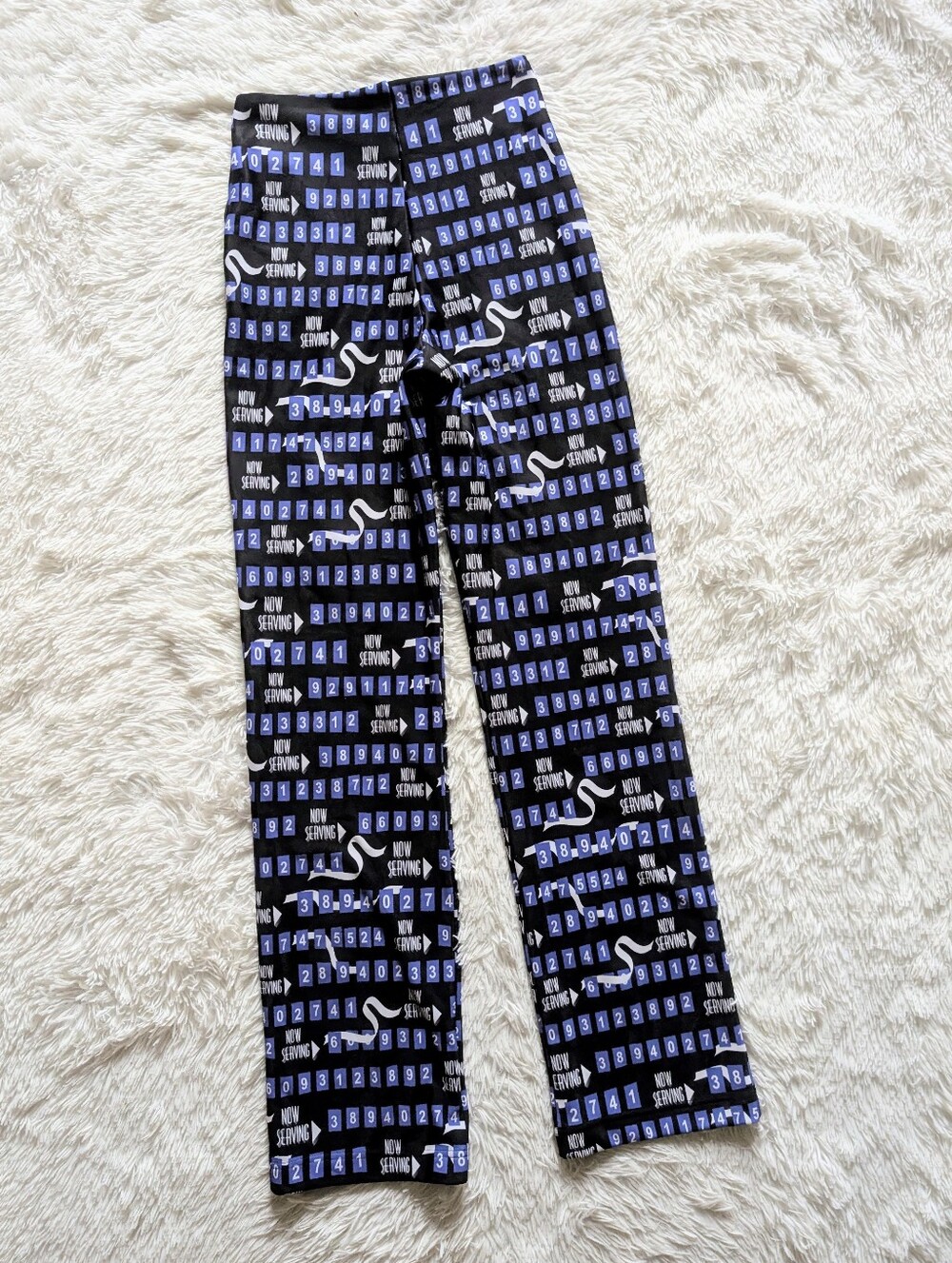 Blackmilk Beetlejuice Now Serving Ticket Number High Waist Straight Leg Pant XS - Picture 8 of 14